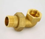 Муфта с накидной гайкой латунная Uni-Fitt угловая 3/4" ВН с прокладкой O-ring 651G3000