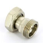 Муфта с накидной гайкой Uni-Fitt 3/4" ВН с обратным клапаном никелированная 623N3000
