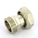 Муфта с накидной гайкой Uni-Fitt 3/4" ВН с обратным клапаном никелированная 623N3000