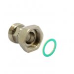 Муфта с накидной гайкой Uni-Fitt 3/4" ВН с обратным клапаном никелированная 623N3000