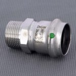 Муфта соединительная 28х3/4" НР VIEGA Sanpress Inox SC-Contur 436513