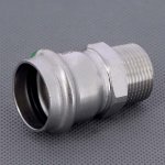 Муфта соединительная 28х3/4" НР VIEGA Sanpress Inox SC-Contur 436513