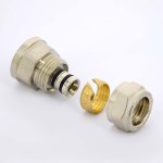 Муфта обжимная Uni-Fitt 16x1/2" ВР никелированная 661N6200