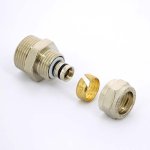 Муфта обжимная Uni-Fitt 16x3/4" НР никелированная 662N6300