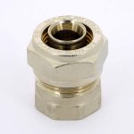 Муфта обжимная Uni-Fitt 20x1/2" ВР никелированная 661N7200