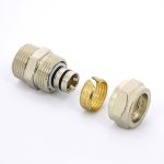 Муфта обжимная Uni-Fitt 20x3/4" НР никелированная 662N7300