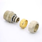 Муфта обжимная Uni-Fitt 26x1" НР никелированная 662N8400