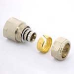 Муфта обжимная Uni-Fitt 26x1" ВР никелированная 661N8400