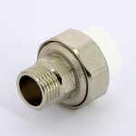 Муфта полипропиленовая Pro Aqua комбинированная разборная 20х1/2" НР PA21008