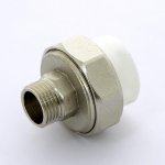 Муфта полипропиленовая Pro Aqua комбинированная разборная 25х1/2" НР PA21012