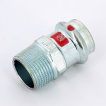 Муфта пресс Viega Prestabo 22х3/4" НР оцинкованная сталь SC Contur 559038