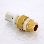 Муфта пресс Uni-Fitt 16x1/2" НР с разъемным соединением 715G6200