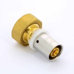 Муфта пресс Uni-Fitt 16x3/4" ВР с накидной гайкой плоская прокладка 714G6300