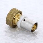 Муфта пресс Uni-Fitt 16x3/4" ВР евроконус с накидной гайкой 713G6300