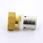 Муфта пресс Uni-Fitt 20x3/4" ВР с накидной гайкой плоская прокладка 714G7300