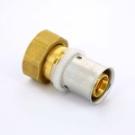 Муфта пресс Uni-Fitt 20x3/4" ВР с накидной гайкой плоская прокладка 714G7300