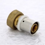 Муфта пресс Uni-Fitt 20x3/4" ВР евроконус с накидной гайкой 713G7300