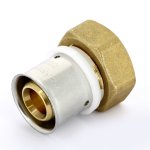 Муфта пресс Uni-Fitt 26x1" ВР с накидной гайкой плоское седло 714G8400