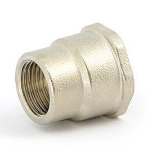 Муфта редукционная латунная Uni-Fitt 1"1/2x1" ВР никелированная 602N6400