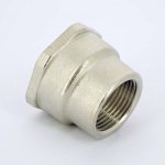 Муфта редукционная латунная Uni-Fitt 1"1/2x1" ВР никелированная 602N6400