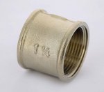 Муфта резьбовая латунная Uni-Fitt 1"1/4 ВР никелированная 602N5500