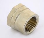 Муфта резьбовая латунная Uni-Fitt 1"1/4x1" ВР никелированная 602N5400