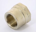 Муфта резьбовая латунная Uni-Fitt 1"1/4x1" ВР никелированная 602N5400