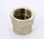 Муфта резьбовая латунная Uni-Fitt 1"x3/4" ВР никелированная 602N4300
