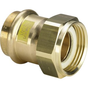 Муфта Viega Profipress G бронзовая для газа с накидной гайкой 18x1/2 ВР