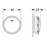 Накладная панель на слив- перелив Grohe TALENTO хром 19025000