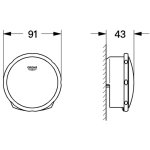 Накладная панель на слив- перелив Grohe TALENTOFILL холодный рассвет глянцевый 19952GL0