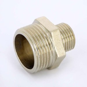 Ниппель редукционный латунный Uni-Fitt 1"1/2x1" НР никелированный 600N6400