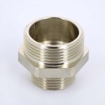 Ниппель редукционный латунный Uni-Fitt 1"1/2x1" НР никелированный 600N6400
