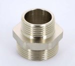 Ниппель редукционный латунный Uni-Fitt 1"1/4x1" НР никелированный 600N5400