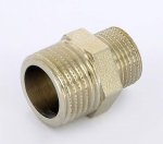 Ниппель редукционный латунный Uni-Fitt 1/2"x3/8" НР никелированный 600N2100