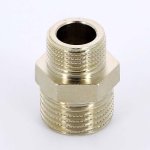 Ниппель редукционный латунный Uni-Fitt 1/2"x3/8" НР никелированный 600N2100