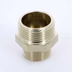 Ниппель редукционный латунный Uni-Fitt 1"x1/2" НР никелированный 600N4200