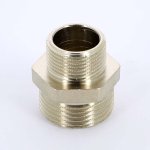 Ниппель редукционный латунный Uni-Fitt 1"x1/2" НР никелированный 600N4200