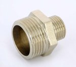Ниппель редукционный латунный Uni-Fitt 1"x3/4" НР никелированный 600N4300