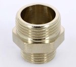 Ниппель редукционный латунный Uni-Fitt 3/4"x1/2" НР никелированный 600N3200