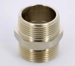 Ниппель резьбовой латунный Uni-Fitt 1"1/4 НР никелированный 600N5500