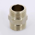 Ниппель резьбовой латунный Uni-Fitt 1/2" НР никелированный 600N2200
