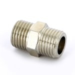 Ниппель резьбовой латунный Uni-Fitt 1/4" НР никелированный 600N0000