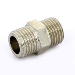 Ниппель резьбовой латунный Uni-Fitt 1/4" НР никелированный 600N0000