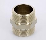 Ниппель резьбовой латунный Uni-Fitt 1" НР никелированный 600N4400