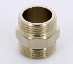 Ниппель резьбовой латунный Uni-Fitt 3/4" НР никелированный 600N3300