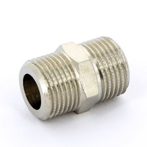 Ниппель резьбовой латунный Uni-Fitt 3/8" НР никелированный 600N1100
