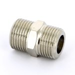 Ниппель резьбовой латунный Uni-Fitt 3/8" НР никелированный 600N1100
