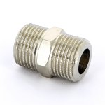Ниппель резьбовой латунный Uni-Fitt 3/8" НР никелированный 600N1100