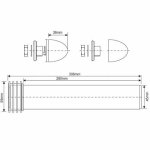 Переход соединительный для инсталляций McAlpine L304 мм FP45R